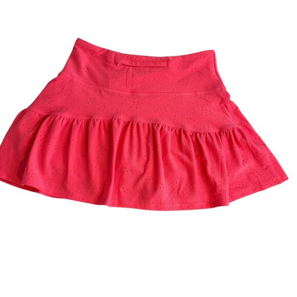 GoettX Coral Pink Eyelet Skort Size S – NWT Athletic Skirt with Shorts - Picture 2 of 7